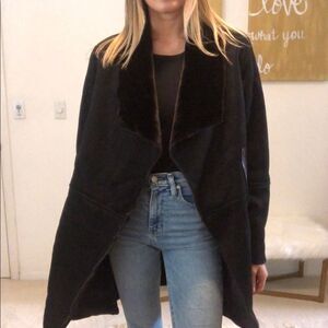 NWT BB Dakota Kelsey faux fur black jacket